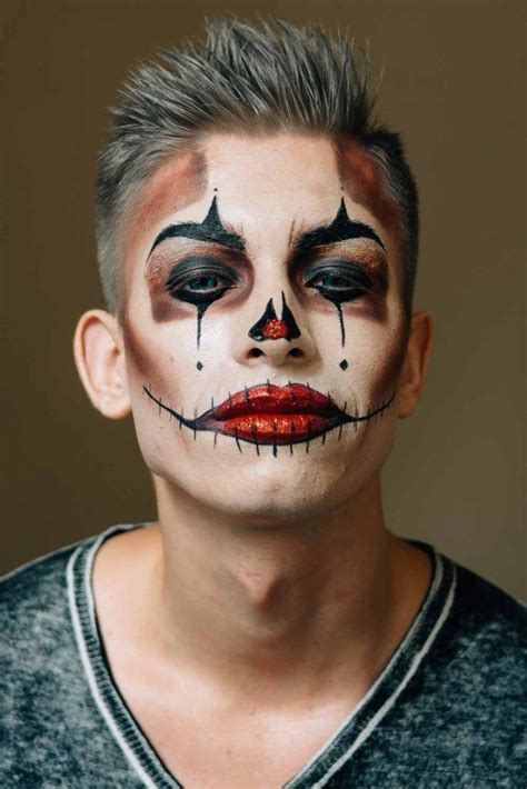 male halloween makeup|simple clown makeup for guys.